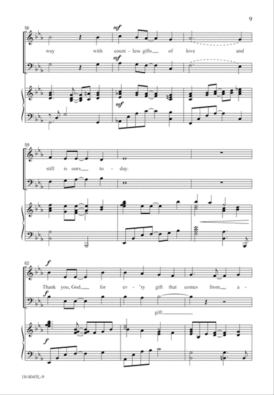 Simple Thanks 2-Part scores gallery preview page 9