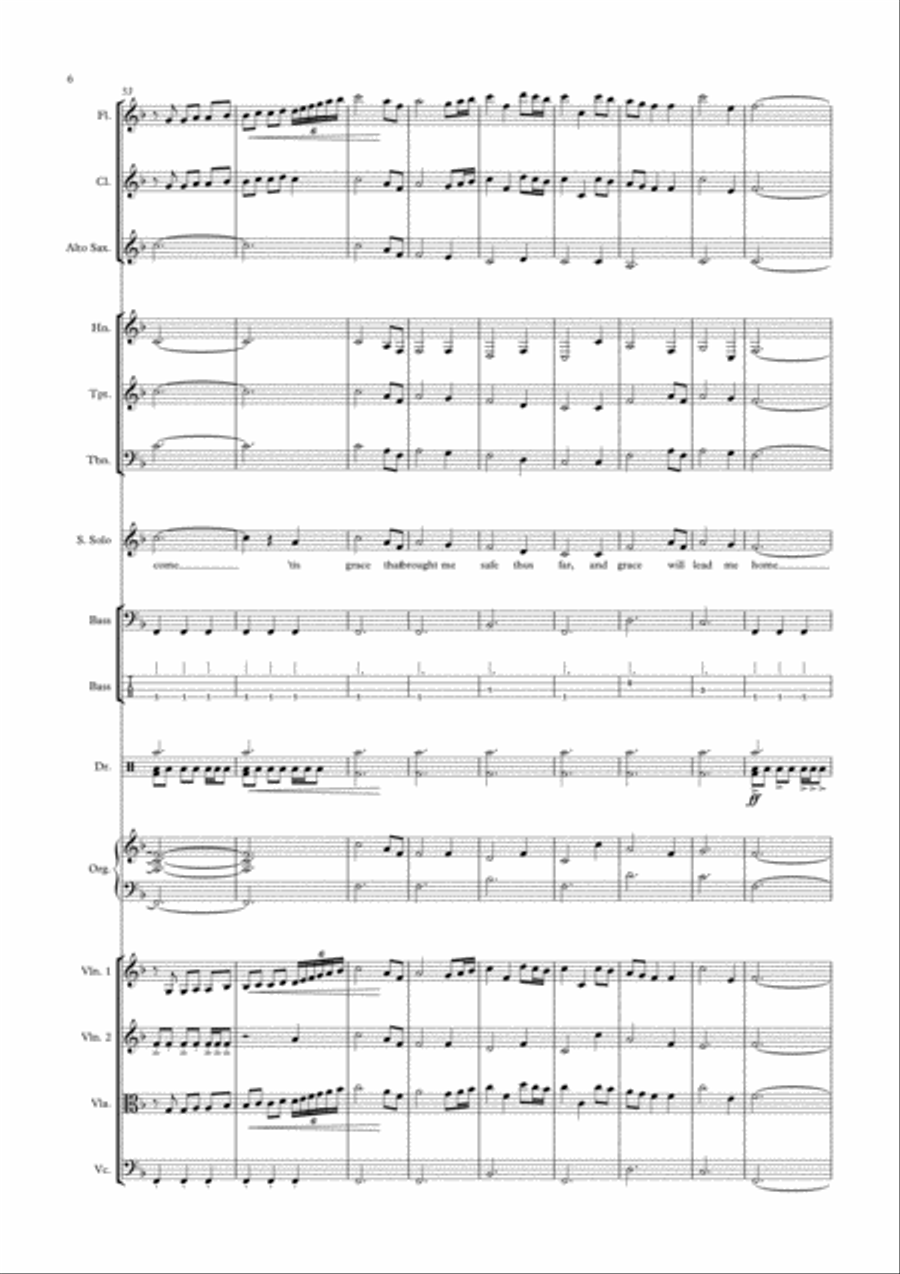 Amazing Grace Concert Band scores gallery preview page 6