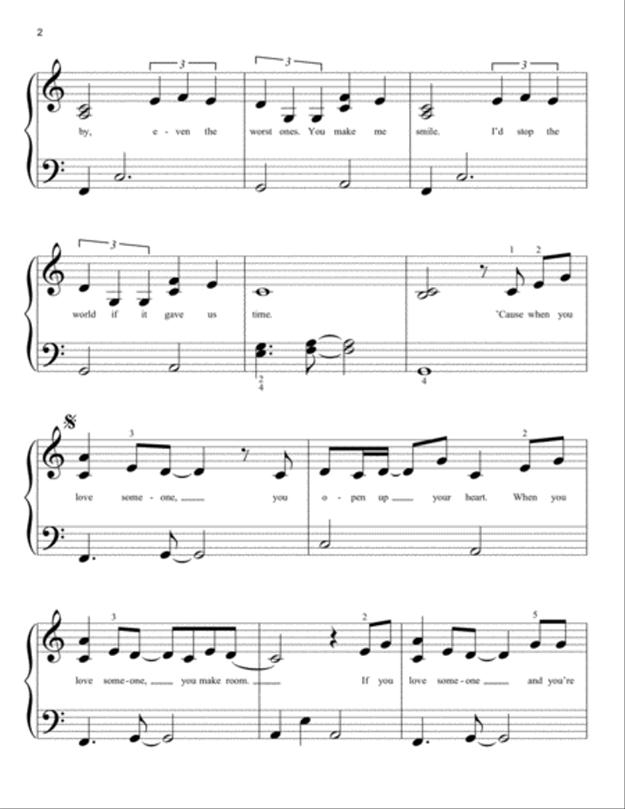 Love Someone Love Someone Easy Piano scores gallery preview page 2