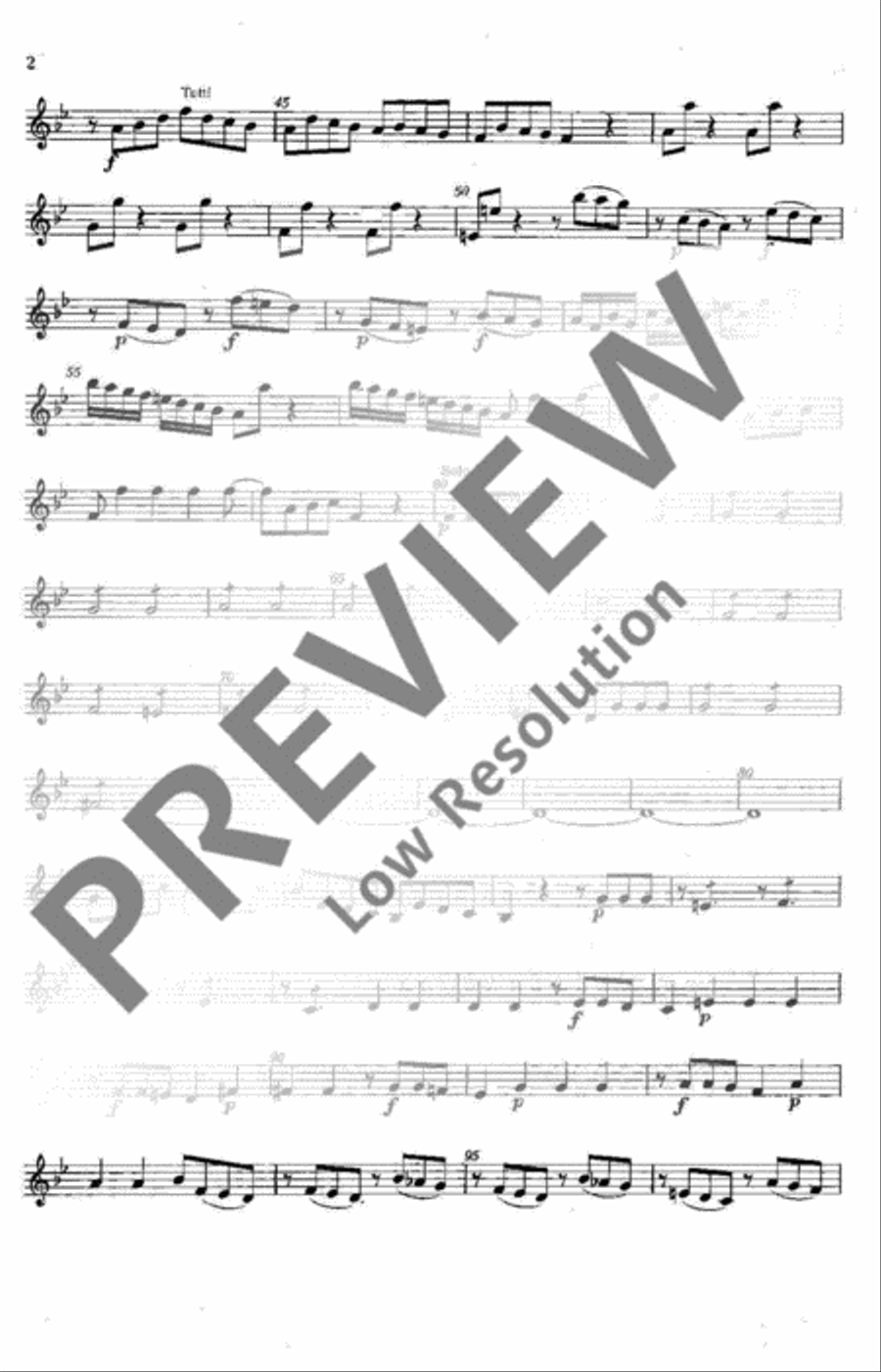 Concerto in Bb Major Violin scores gallery preview page 3