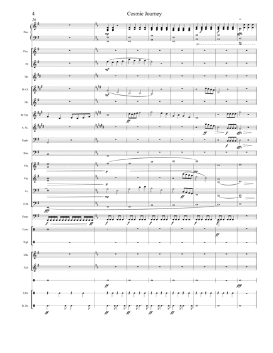 Cosmic Journey Full Orchestra scores gallery preview page 4