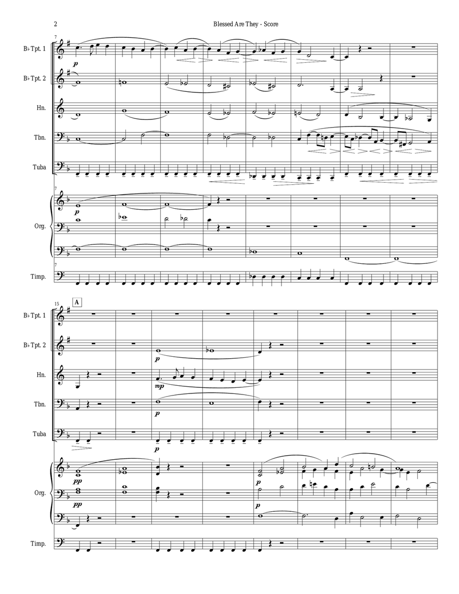 Blessed Are They, from A German Requiem, Op. 45 Brass Ensemble scores gallery preview page 3