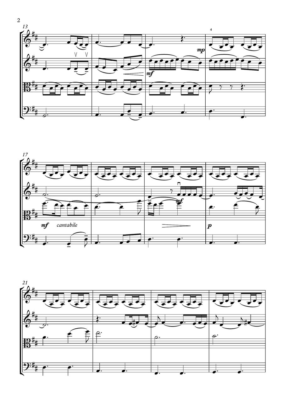 Please, Please, Please, Let Me Get What I Want String Quartet scores gallery preview page 2
