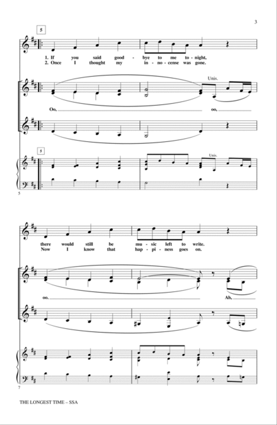 The Longest Time (arr. Kirby Shaw) SSA scores gallery preview page 2
