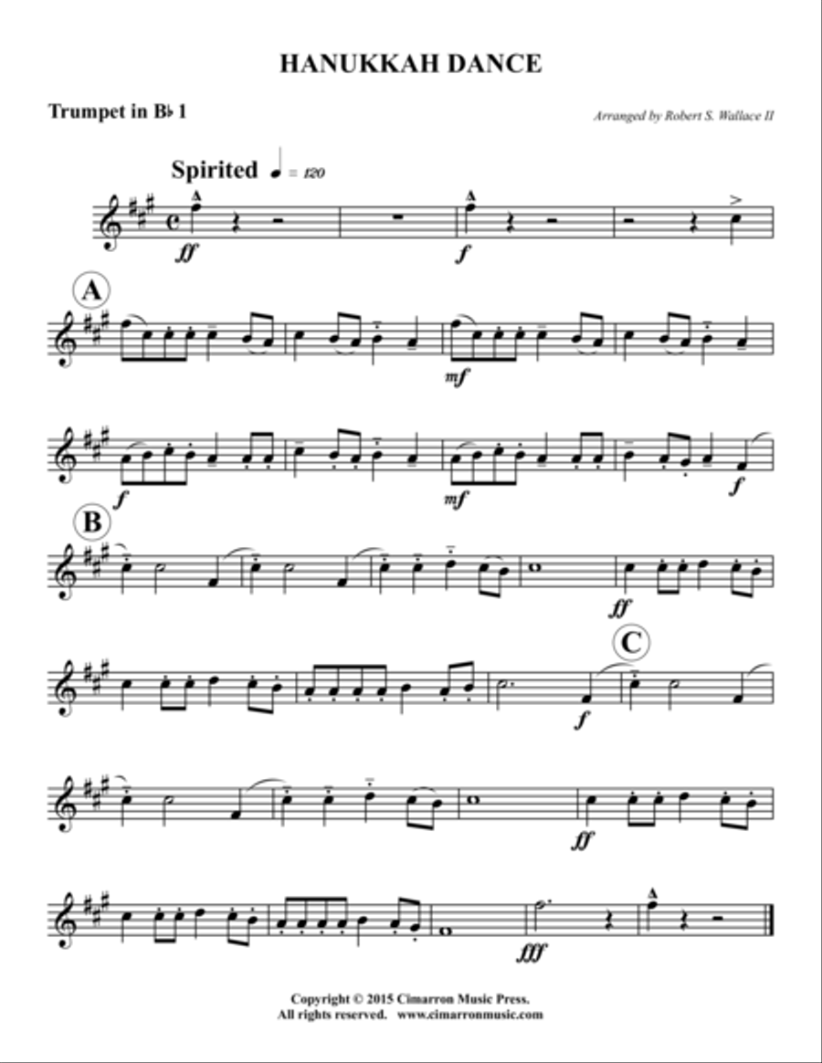 Hanukkah Dance Brass Quintet scores gallery preview page 2