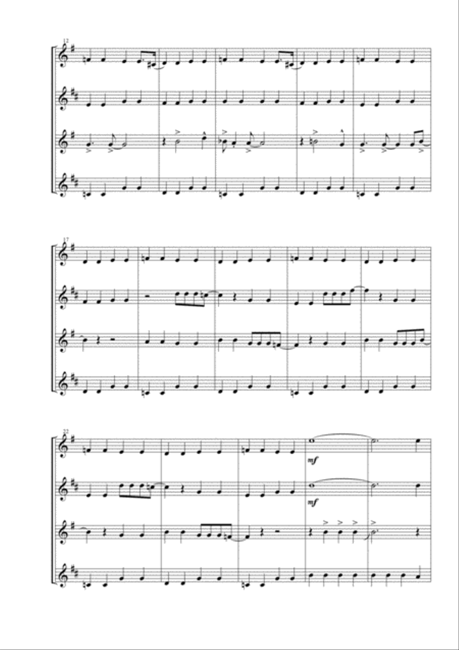 Everybody Needs Somebody To Love Woodwind Quartet scores gallery preview page 4