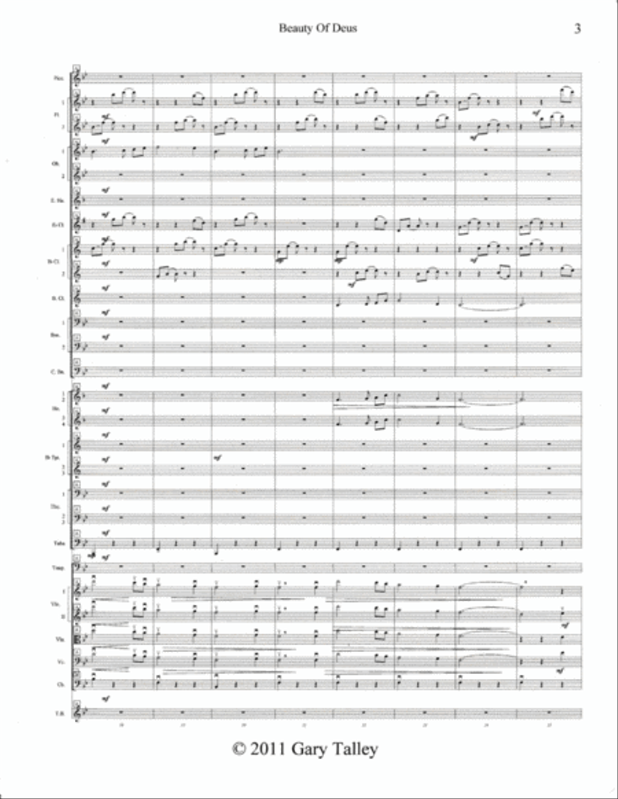 Beauty of Deus - Score Only Full Orchestra scores gallery preview page 3