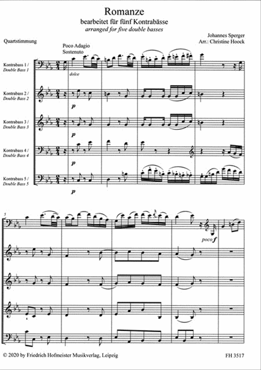 Romanze (Mei B 29) Double Bass scores gallery preview page 2