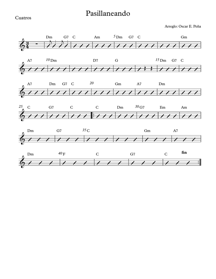 Pasillaneando Guitar scores gallery preview page 3