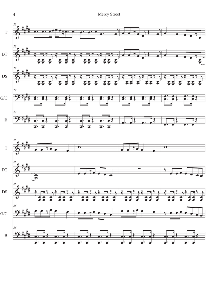 Mercy Street Percussion Ensemble scores gallery preview page 4