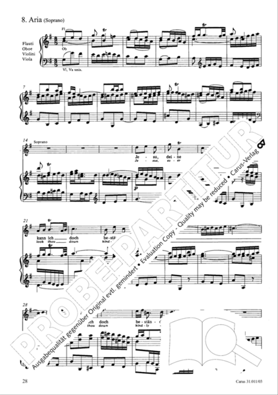 Lobet Gott in seinen Reichen (Himmelfahrtsoratorium) 4-Part scores gallery preview page 29