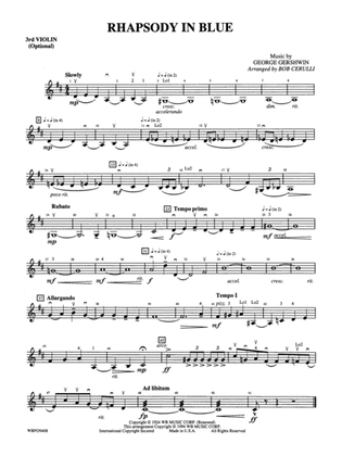 Rhapsody in Blue: 3rd Violin (Viola [TC])
