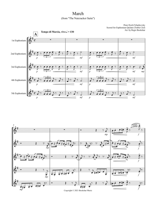 March (from "The Nutcracker Suite") (F) (Euphonium Quintet - Treble Clef)
