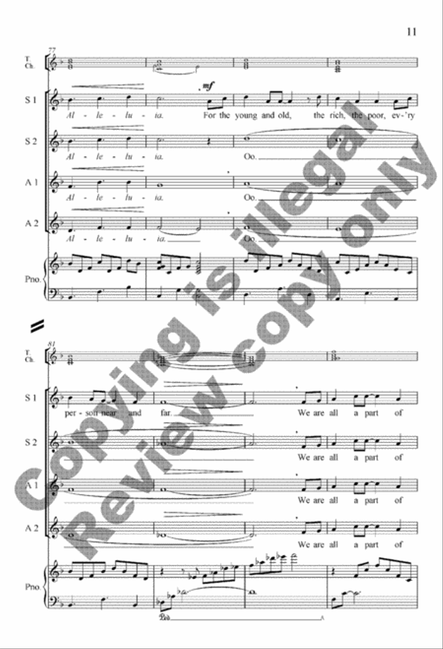 We Sing Alleluia We Sing Alleluia Women's Choir scores gallery preview page 11