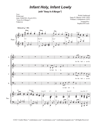 Infant Holy, Infant Lowly (with "Away In A Manger") (SATB)