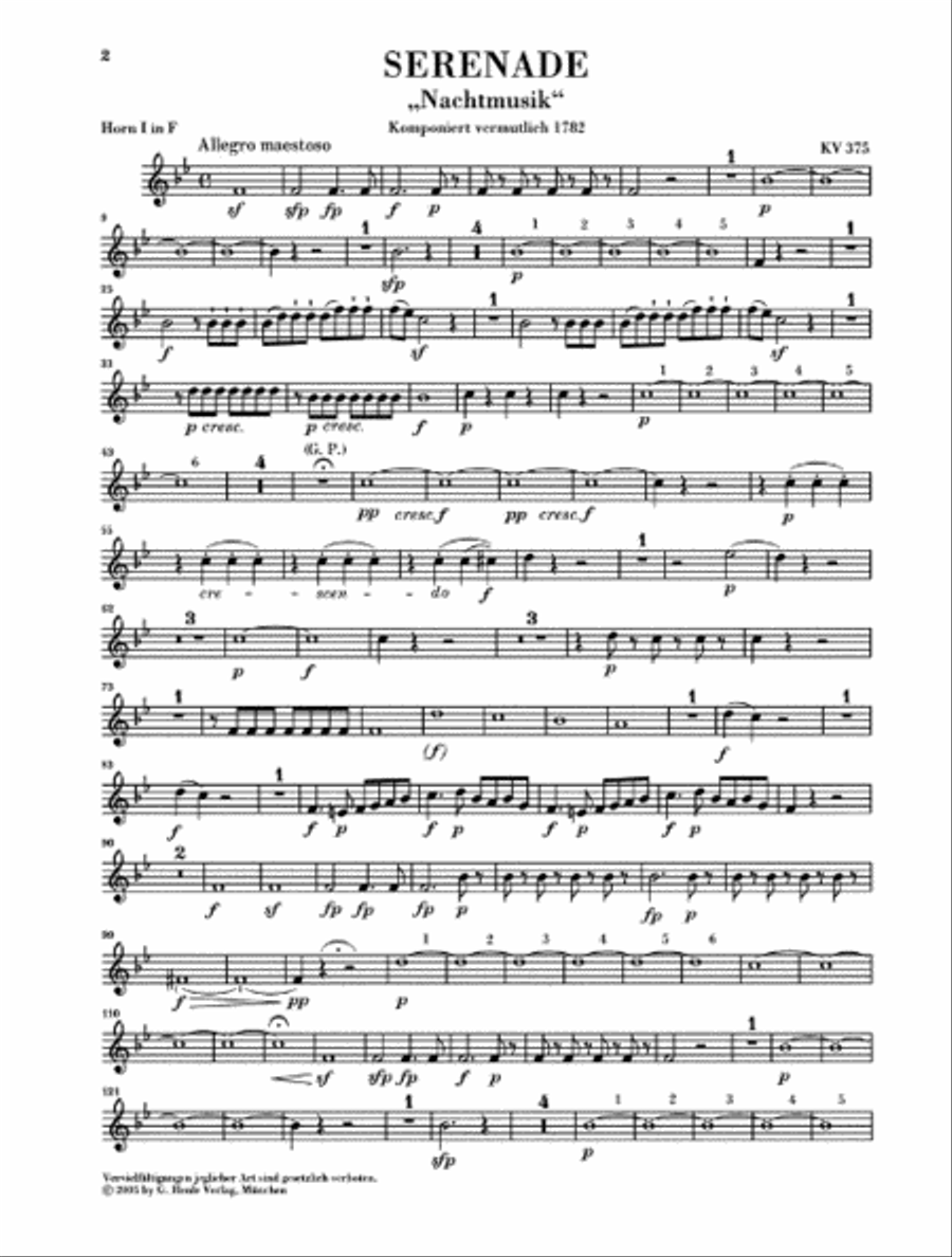 Serenade in E-flat Major, K. 375 Bassoon scores gallery preview page 8