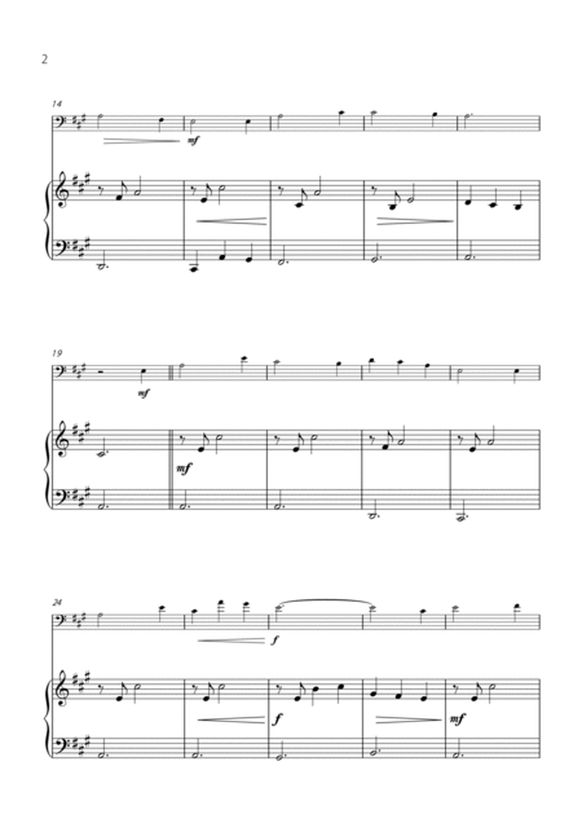 "Amazing Grace" - Beautiful easy version for DOUBLE BASS and PIANO image number null