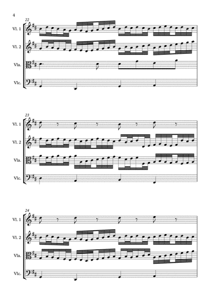 Canon in D Major - Johann Pachelbel (arr. for strings quartet) image number null