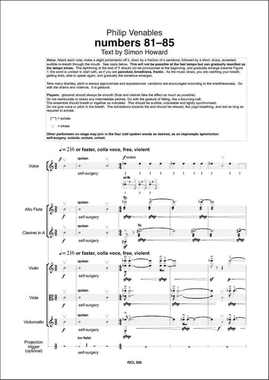 numbers 81-85, numbers 96-100 Flute scores gallery preview page 2