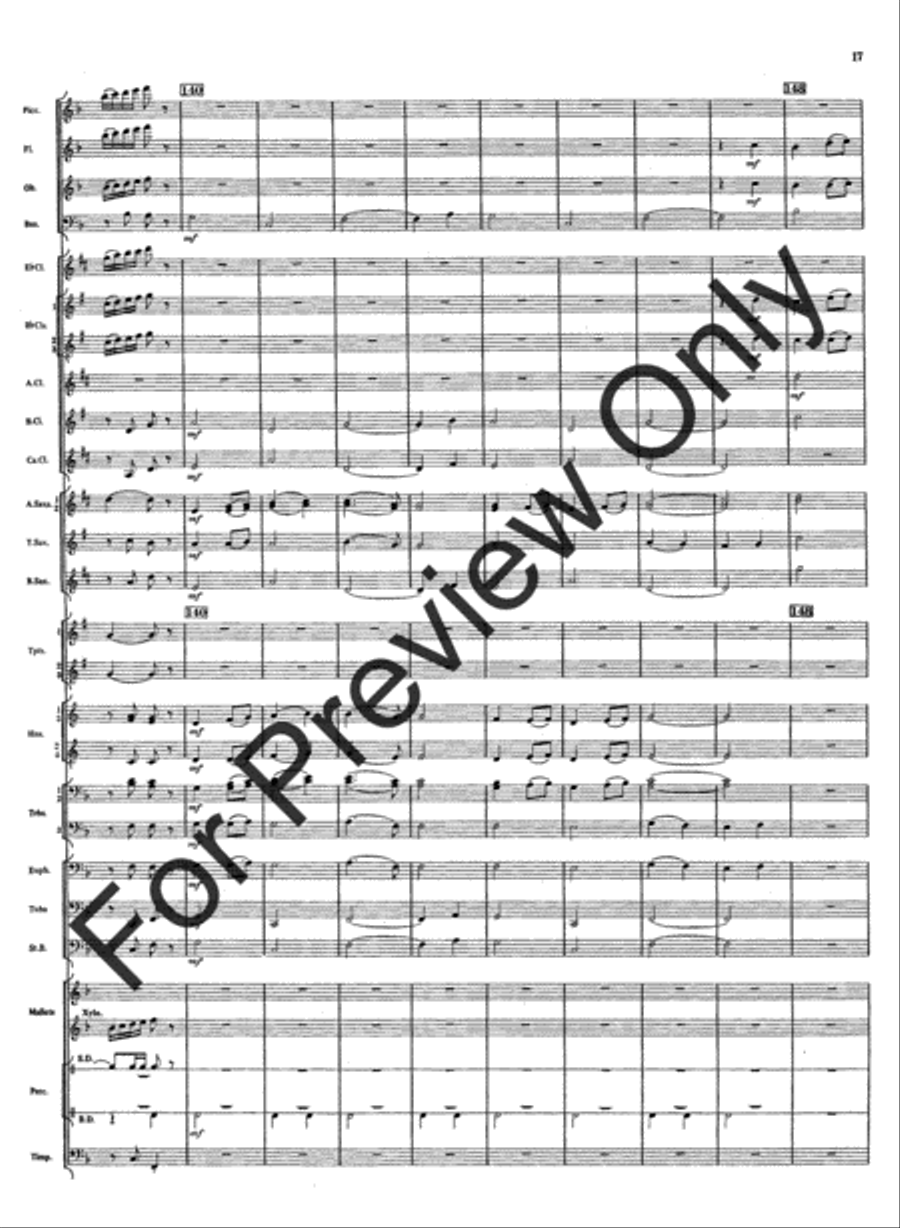 Rivercrest Overture Concert Band scores gallery preview page 19