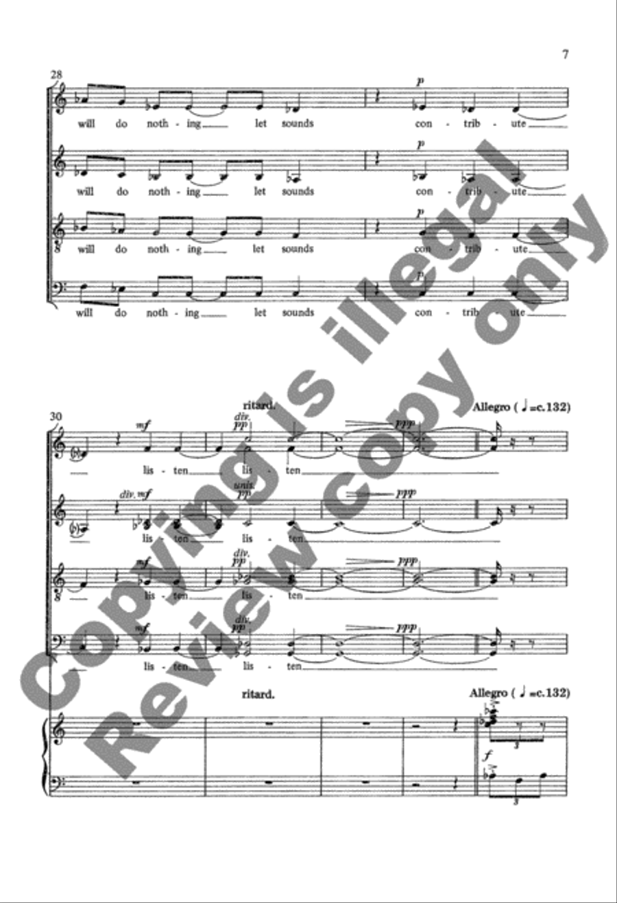 Walt Whitman Song 4-Part scores gallery preview page 18