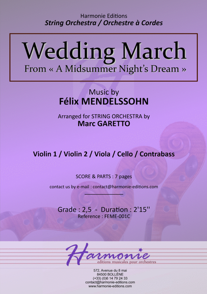 WEDDING MARCH by Mendelssohn from A midsummer night's dream image number null