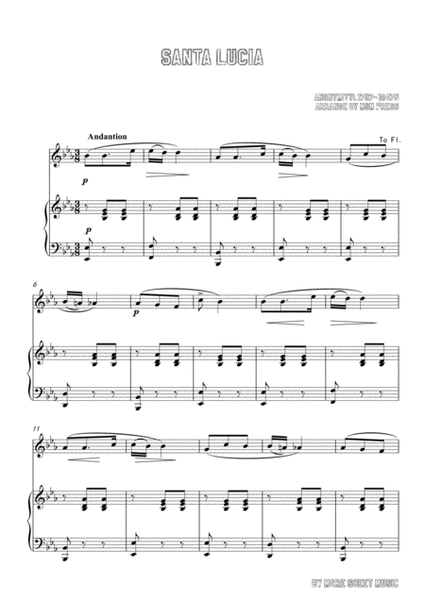 Nameless-Santa Lucia, for Flute and Piano image number null