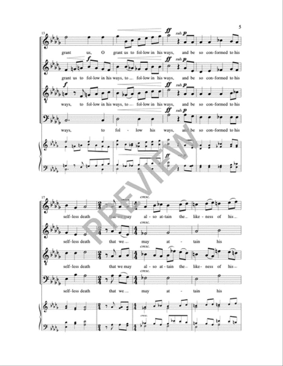 Transfiguration Prayer 4-Part scores gallery preview page 9