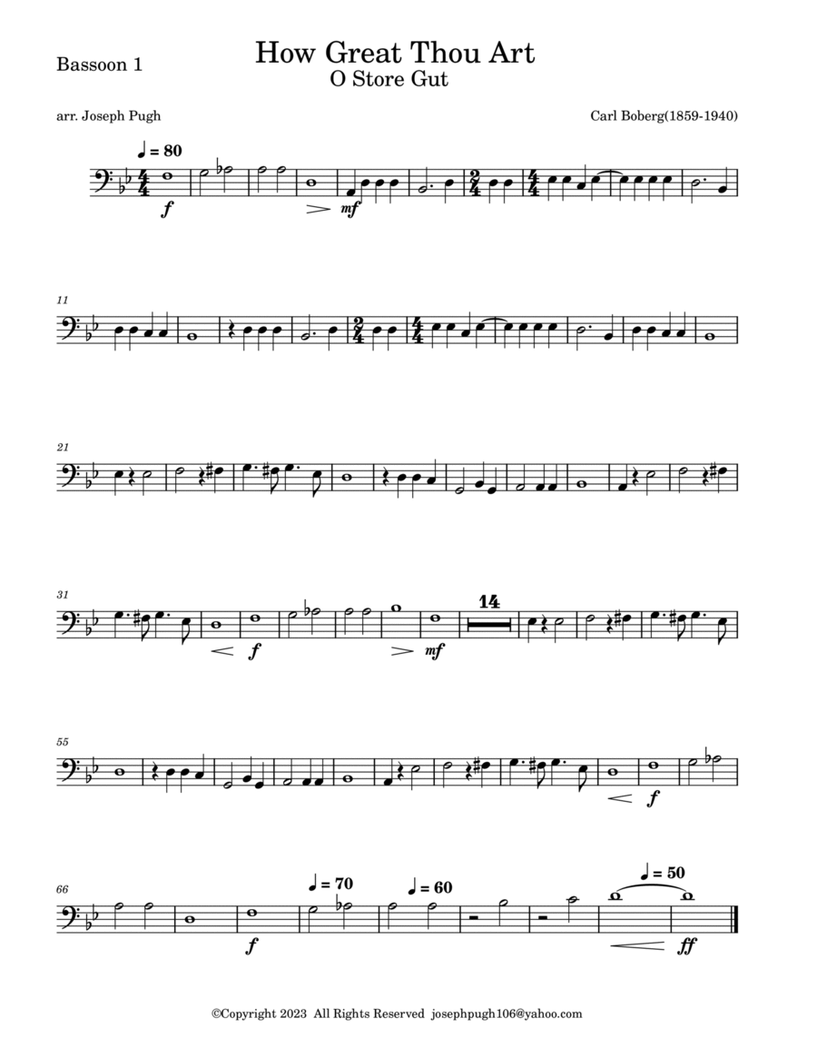 How Great Thou Art Full Orchestra scores gallery preview page 1