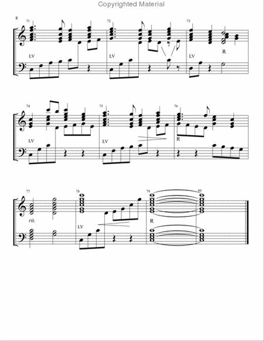 Let Us Ever Walk with Jesus Handbell Choir scores gallery preview page 5