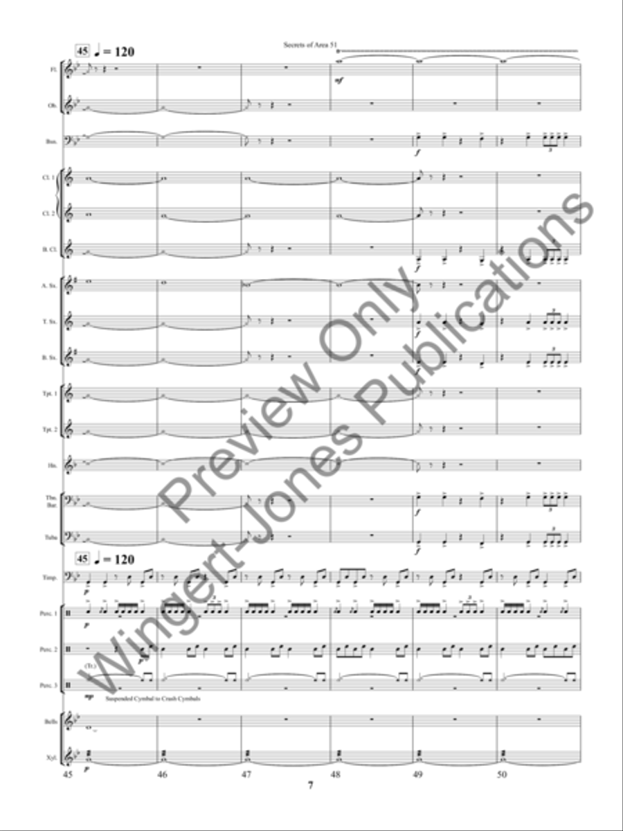 Secrets of Area 51 Concert Band scores gallery preview page 10