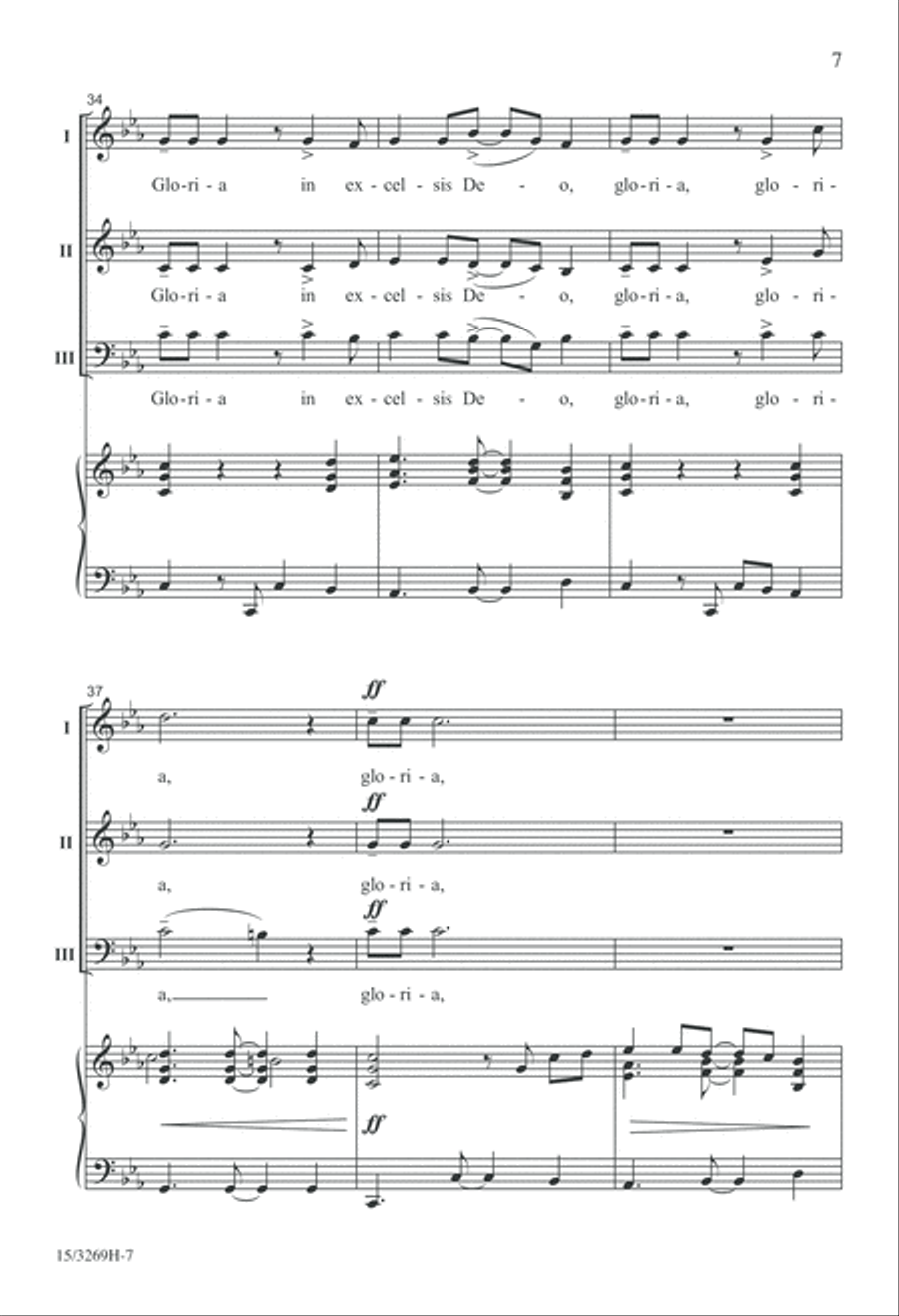 Festival Gloria 3-Part scores gallery preview page 7