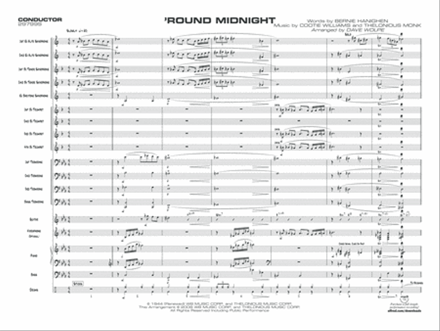 'Round Midnight Jazz Ensemble scores gallery preview page 4