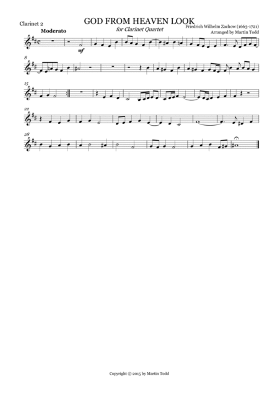 God from Heaven Look for Clarinet Quartet Clarinet Quartet scores gallery preview page 4