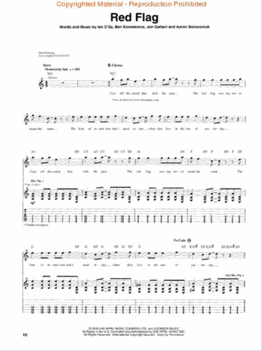 Billy Talent II Electric Guitar scores gallery preview page 2