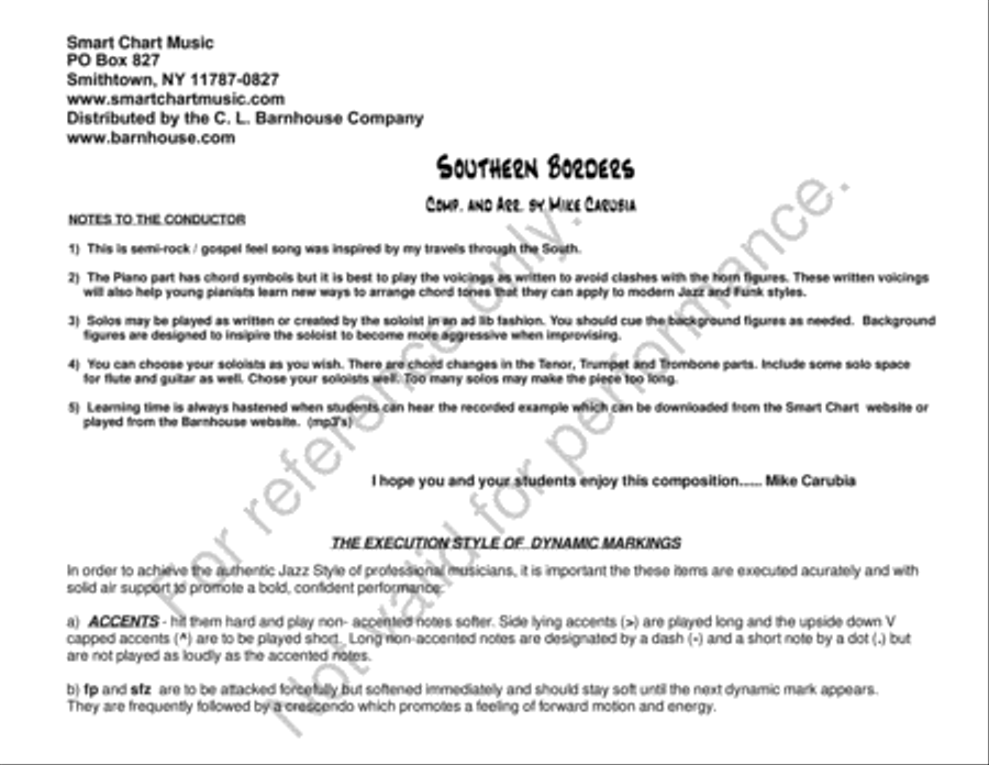 Southern Borders Jazz Ensemble scores gallery preview page 2