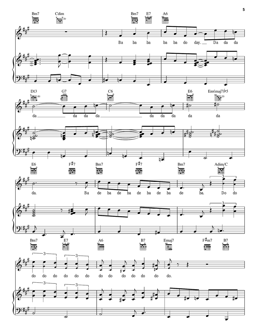 Let It Snow! Let It Snow! Let It Snow! Piano, Vocal, Guitar scores gallery preview page 5