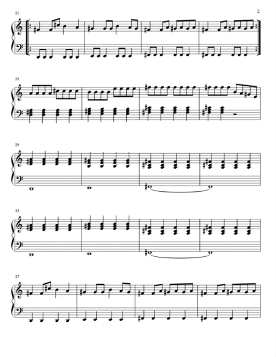 Coffin Dance (Astronomia) Piano Solo scores gallery preview page 2