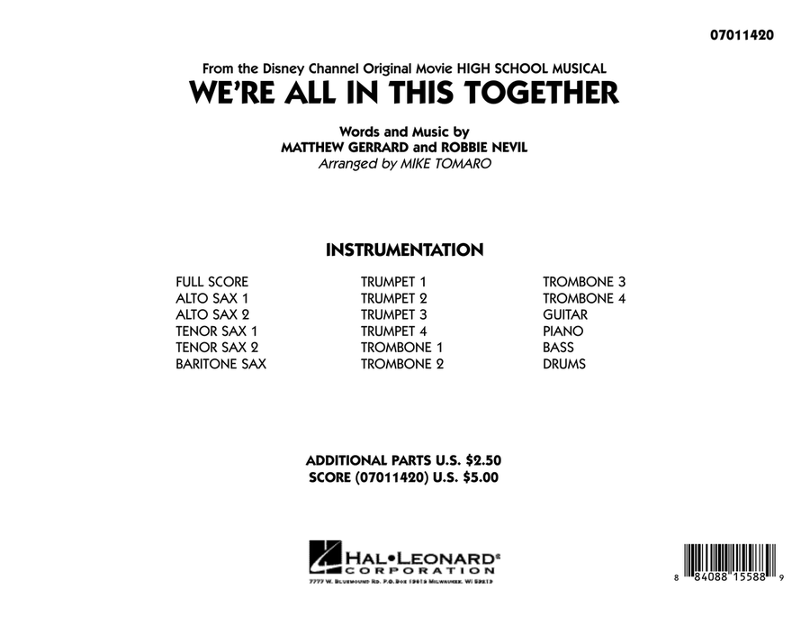 We're All In This Together (from High School Musical) - Full Score Jazz Ensemble scores gallery preview page 1