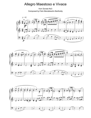 Allegro Maestoso e Vivace from Sonata No. 3