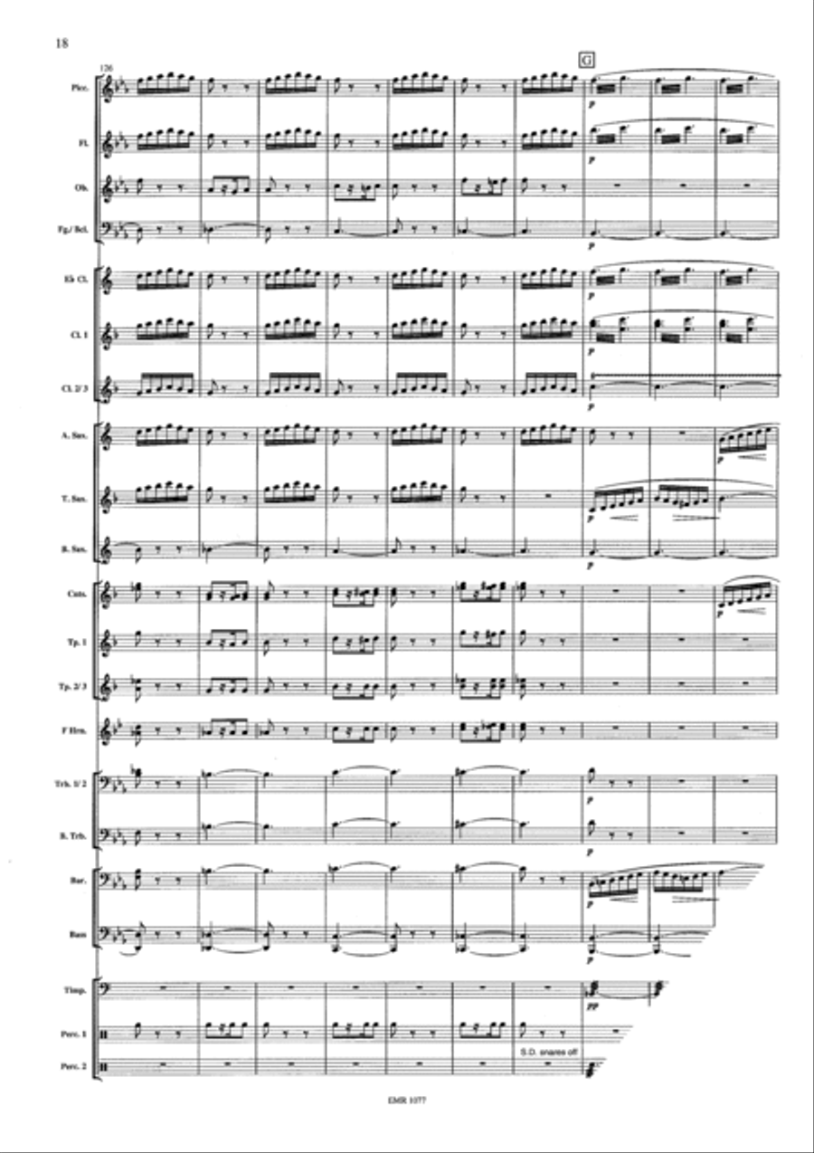 Capriccio Barbaro Concert Band scores gallery preview page 18