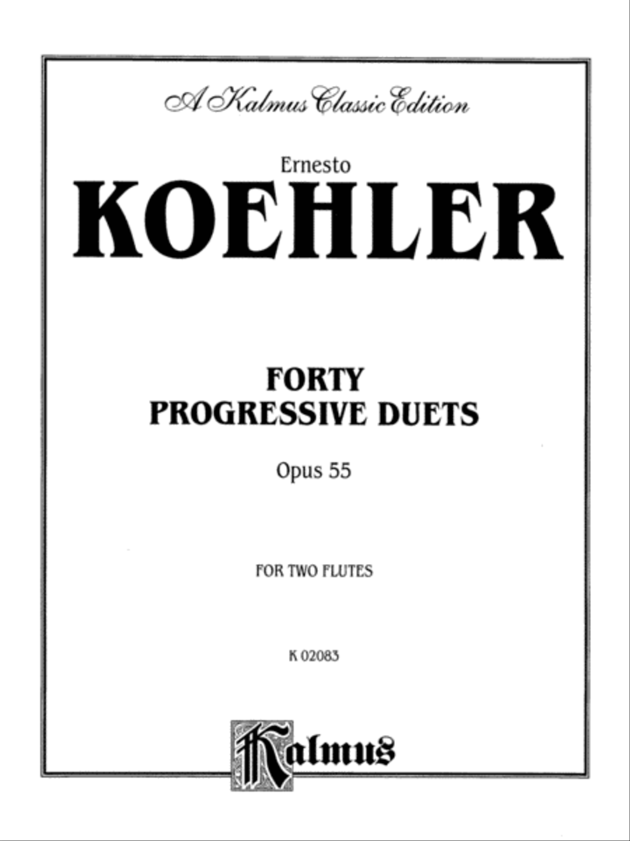 Forty Progressive Duets, Op. 55 Flute Duet scores gallery preview page 2