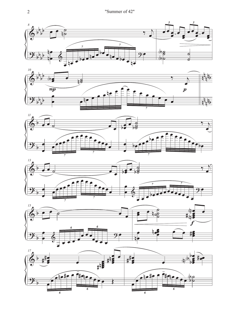 Summer Of 42 Harp scores gallery preview page 2