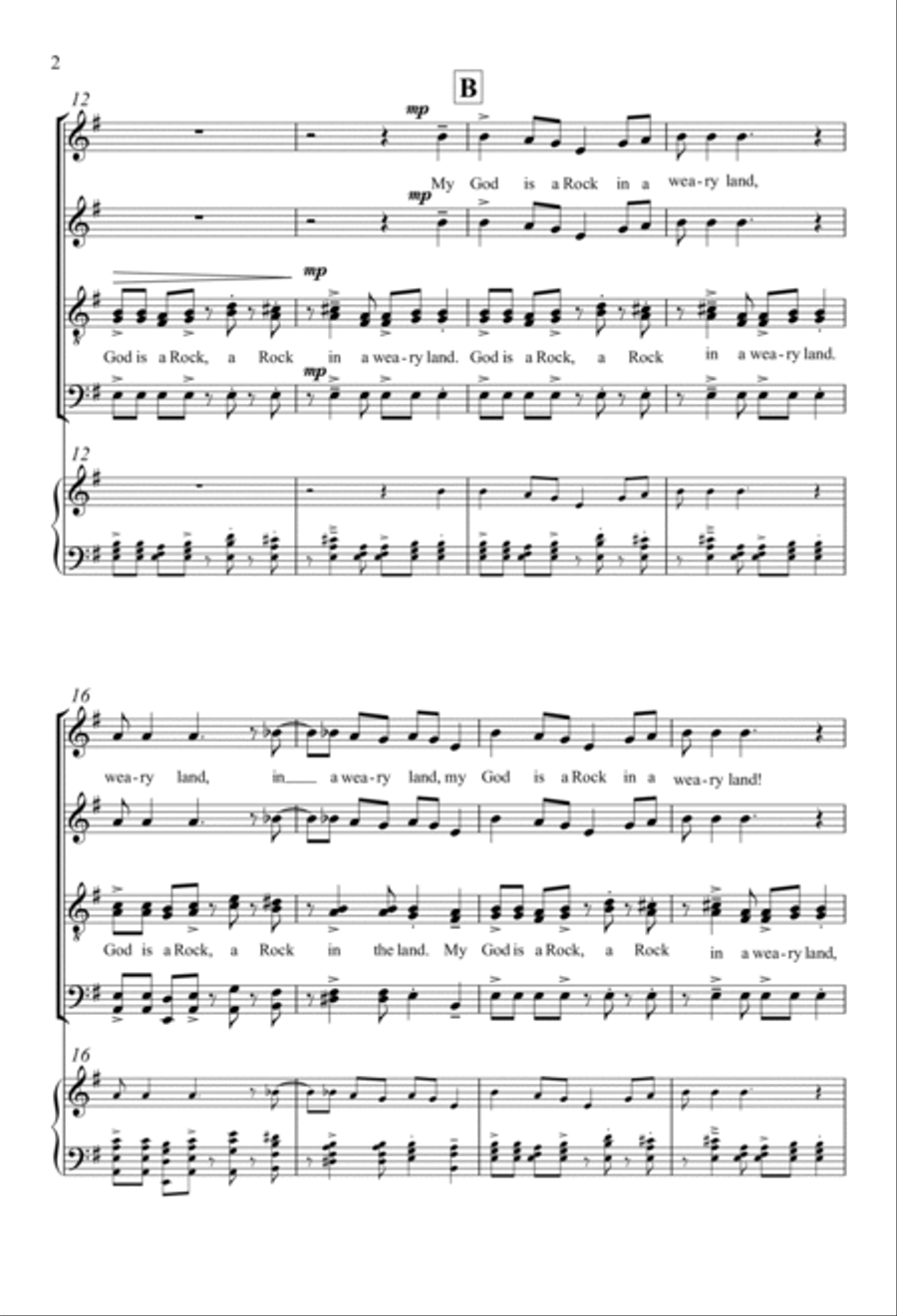 My God Is A Rock My God Is A Rock 4-Part scores gallery preview page 2