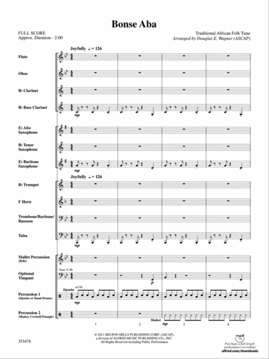 Bonse Aba Concert Band scores gallery preview page 2