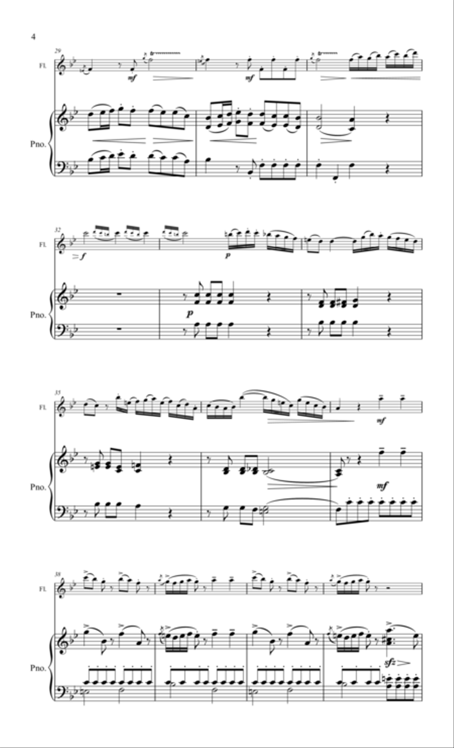 Beethoven Sonata for flute & piano Beethoven Sonata for flute & piano Flute Solo scores gallery preview page 4