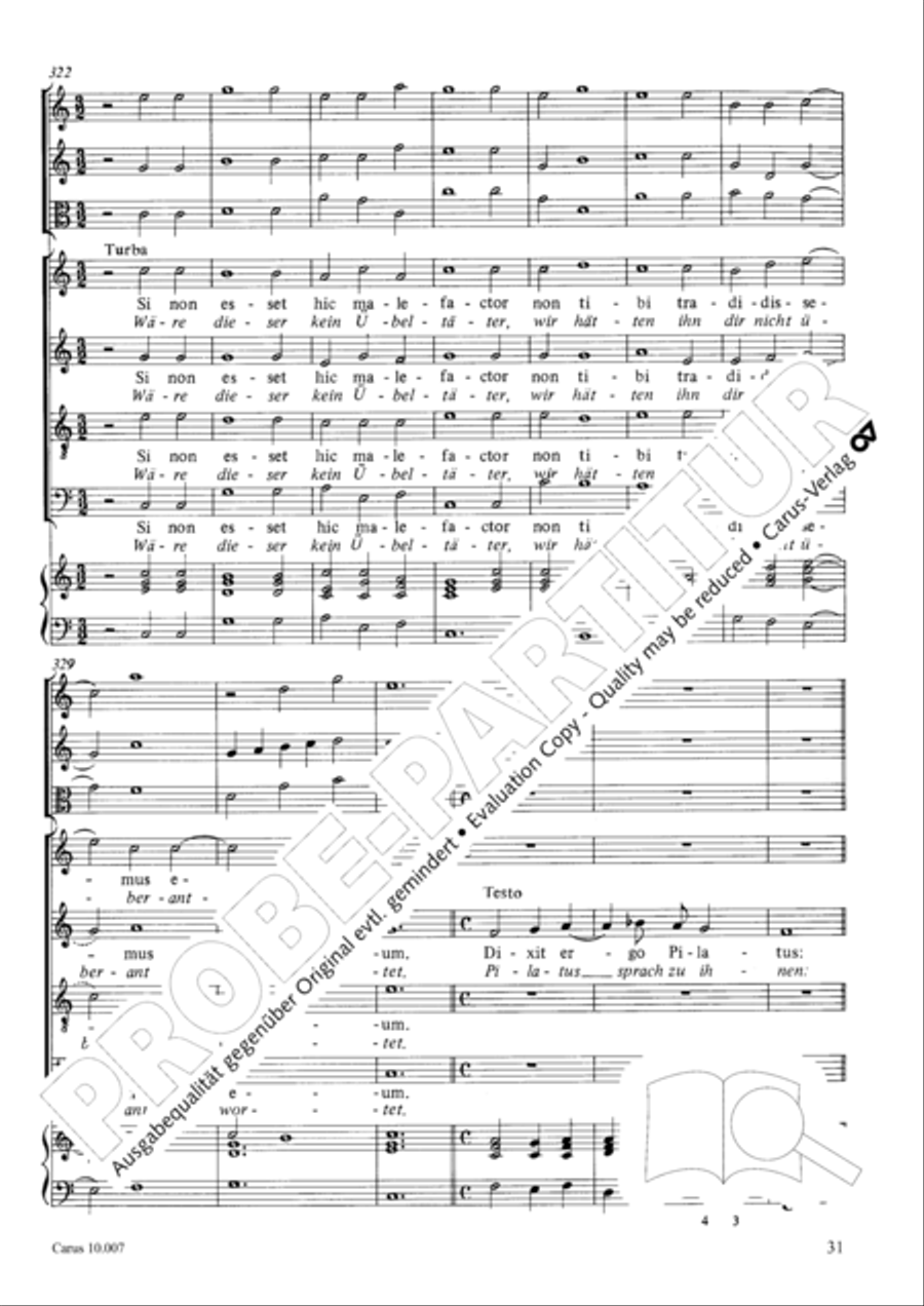 St. John Passion (Johannes-Passion) TB scores gallery preview page 32
