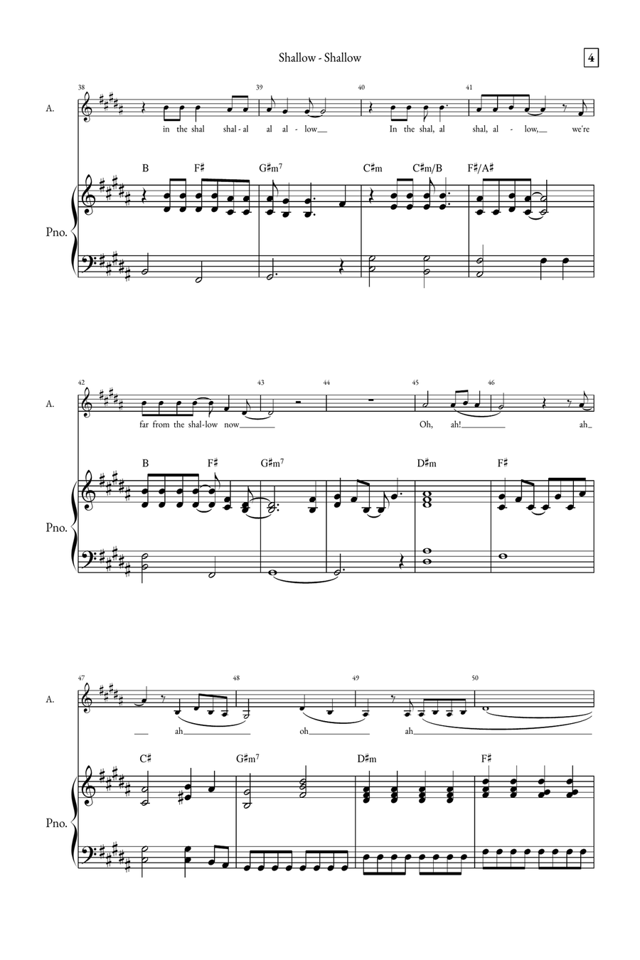 Shallow A Cappella scores gallery preview page 4