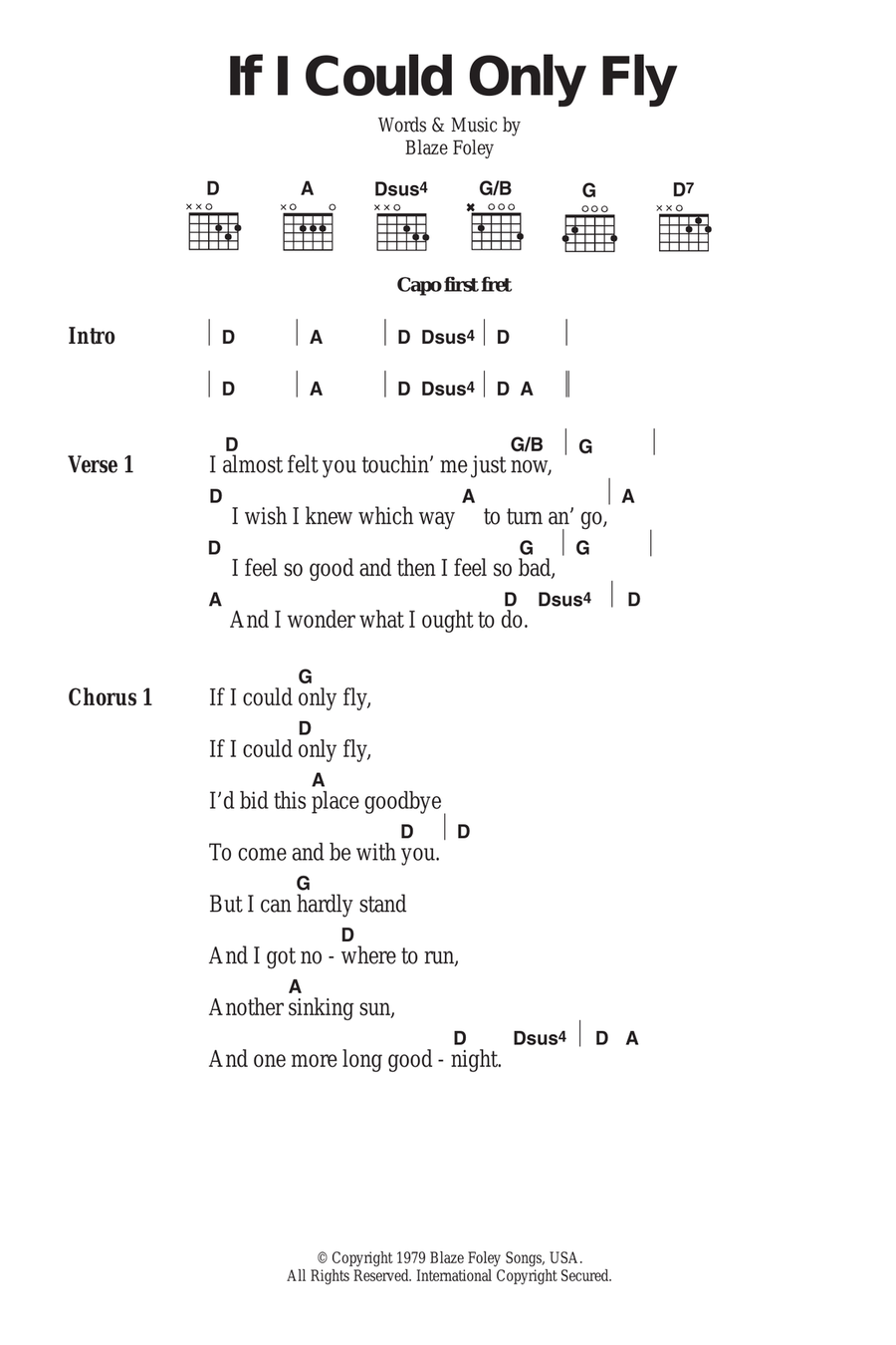 If I Could Only Fly Electric Guitar scores gallery preview page 1