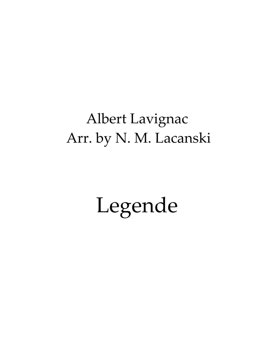Legende Tenor Saxophone scores gallery preview page 1